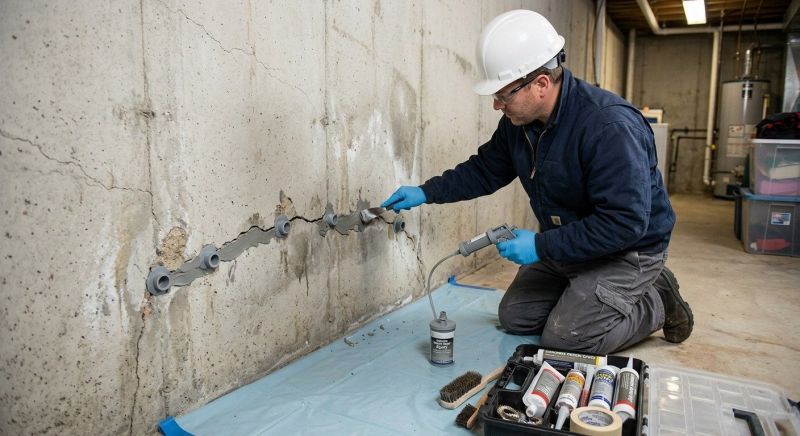 Basement Crack Repair in Brigham City, UT