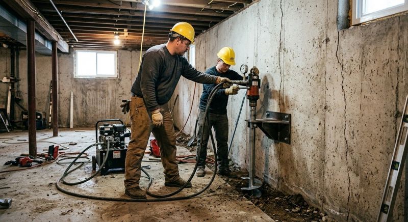 Basement Stabilization in Brigham City, UT