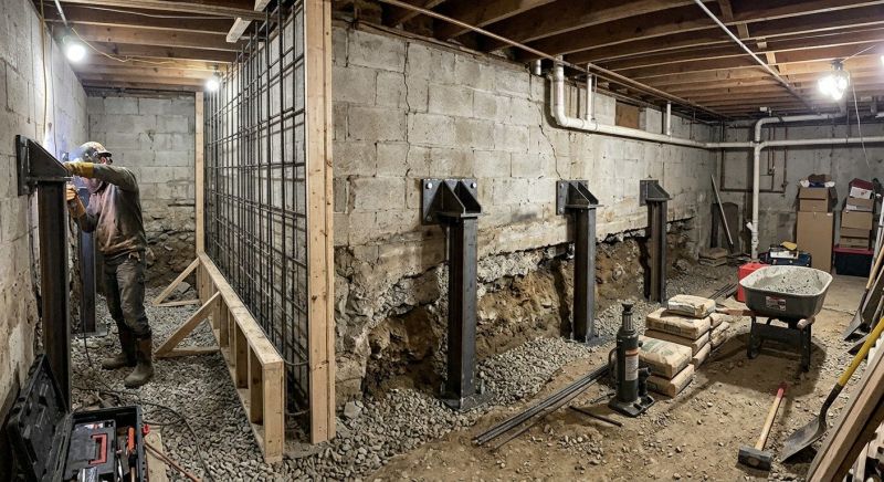 Basement Stabilization in Brigham City, UT