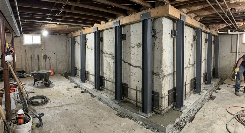 Basement Stabilization in Brigham City, UT