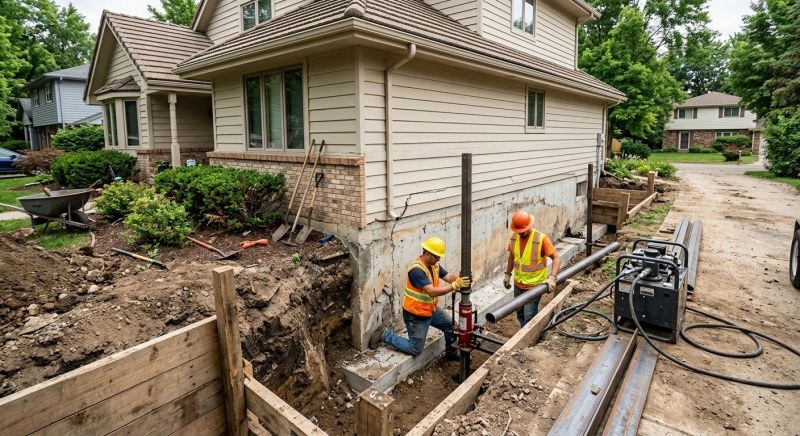 House Foundation Repair in Cache County, UT
