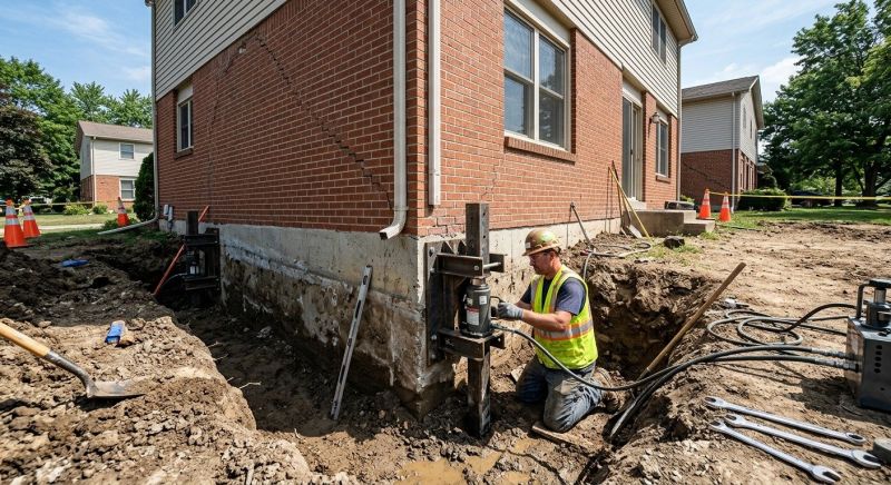 Sinking Foundation Repair in Brigham City, UT