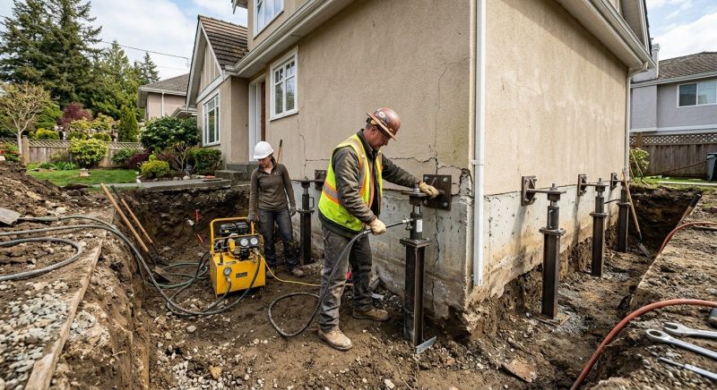 Sinking Foundation Repair in Brigham City, UT
