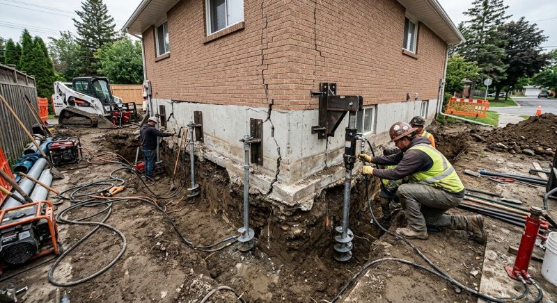 Sinking Foundation Repair in Brigham City, UT